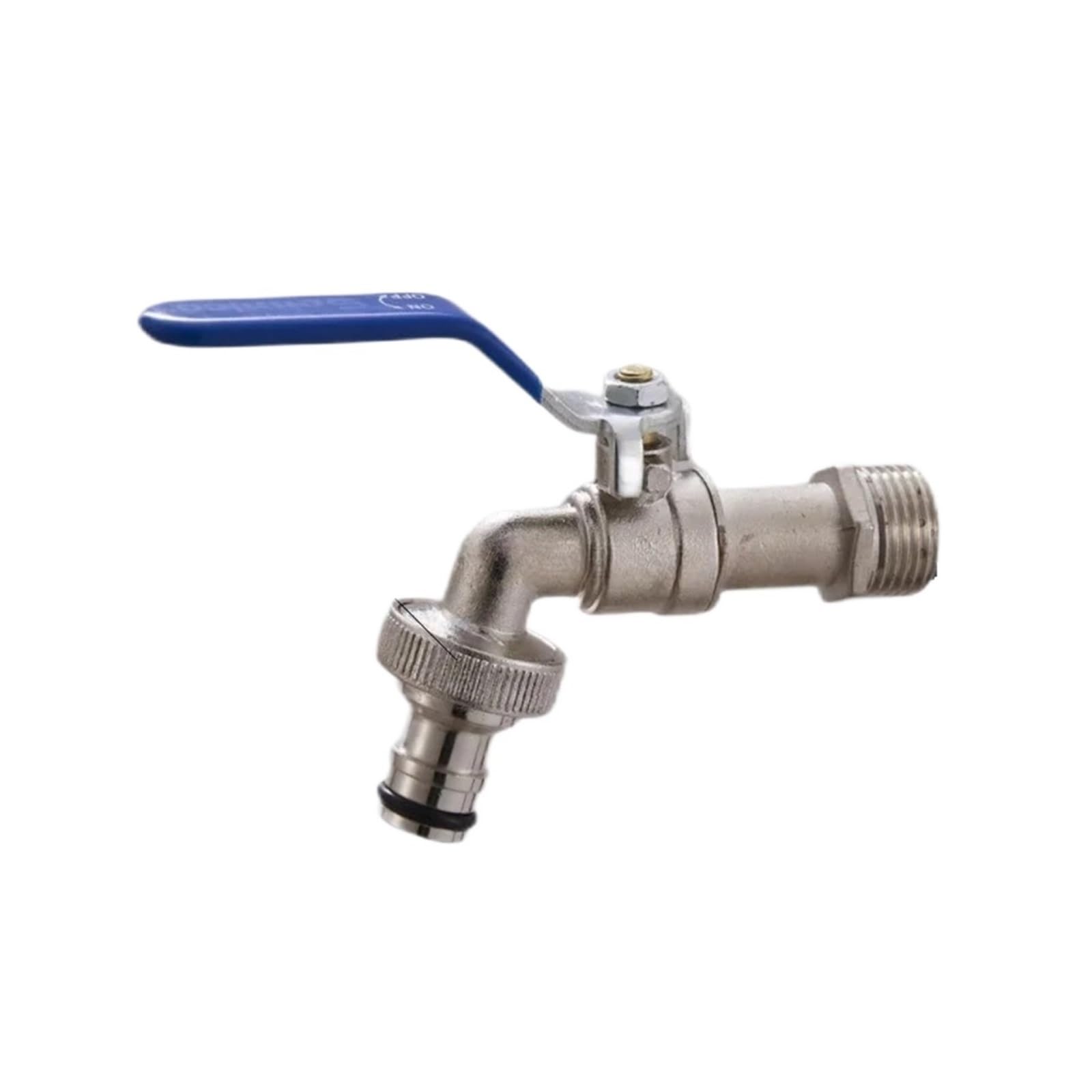 Taps 1/2'' X 16mm 3/4'' Garden Lever Tap Outdoor Water Faucet Long Handle 2-Way 1-Way Ball Valve Shut Off with Connecter for IBC Tank for Garden(ML-02A)