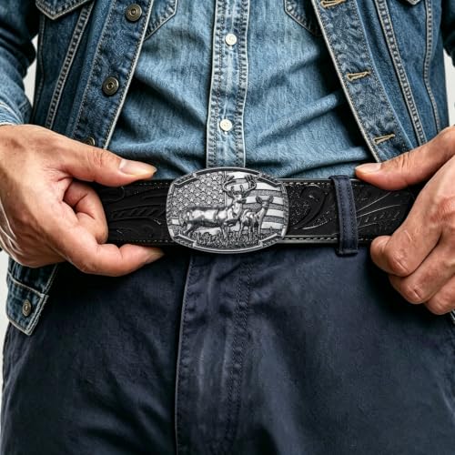Image of Dubulle Mens Ratchet Belt Gold Click Buckle Adjustable Leather Belts