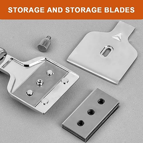 Foto von Flintronic Ceranfeldschaber Metall, Schaber Ceranfeld mit 24Pcs Ersatzklingen, Glasschaber Ceranfeld, Kochfeldschaber, Ceranfeld Kratzer Entfernen für Reinigung Von Backofen, Induktionskochfeld, Herd