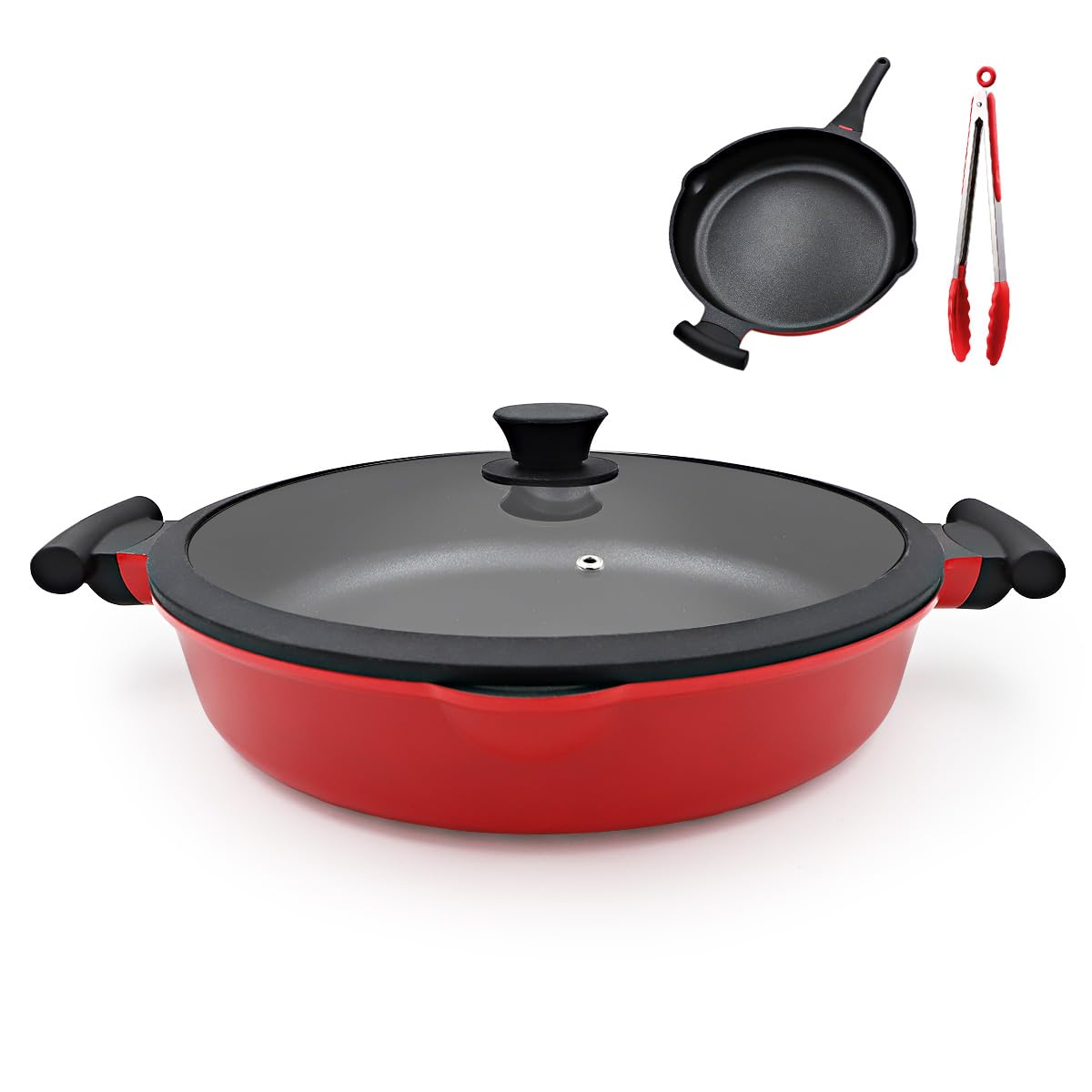 AIKENBBKK Frying Pan Skillet Nonstick with Lid