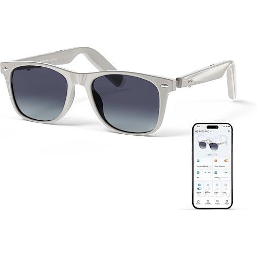 AI Glasses for Men & Women, Smart Glasses Powered by ChatGPT, AI Real-time Translation with 107 languages, 11H Music Play, Bluetooth Sunglasses with Polarized Lens, UV Protection for Daily Use, Travel