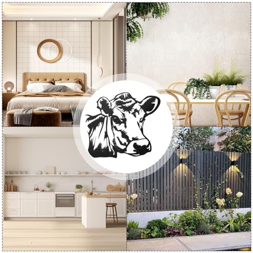 Vache à grandes oreilles métal pour mur extérieur terne - 4