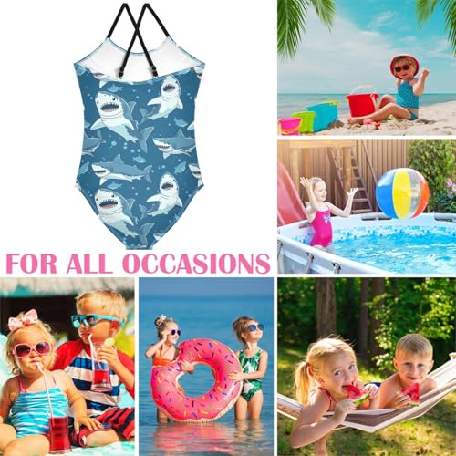 Image of Girls One Pieces Swimsuit Cute Beach Swimwear with Adjustable Strap 3-10 Years