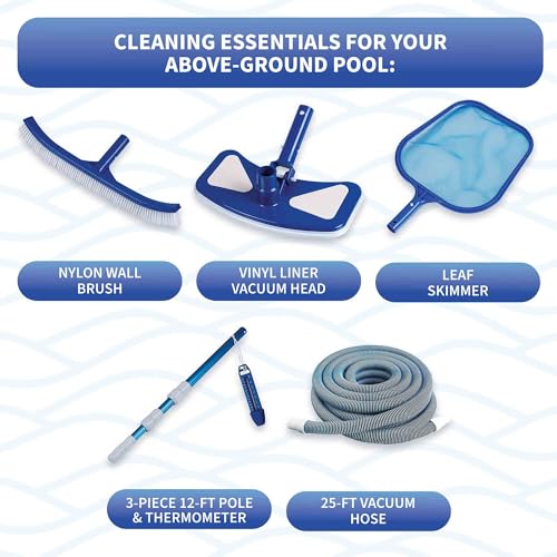 Blue-Wave-San-Pedro-24-ft-Round-52-in-Deep-6-in-Top-Rail-Above-Ground-Steel-Wall-Swimming-Pool-Package Blue Wave San Pedro 24 ft Round 52 in Deep 6 in Top Rail Above Ground Steel Wall Swimming Pool Package