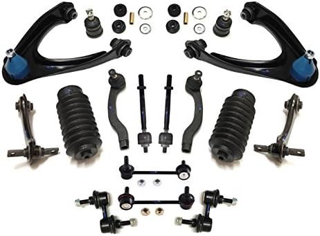 18 Pc Complete Suspension Kit Inner & Outer Tie Rod Ends, Lower Ball Joints, Shock Mount Bushings, Front & Rear Upper Control Arms, Sway Bars & Bellow Boots