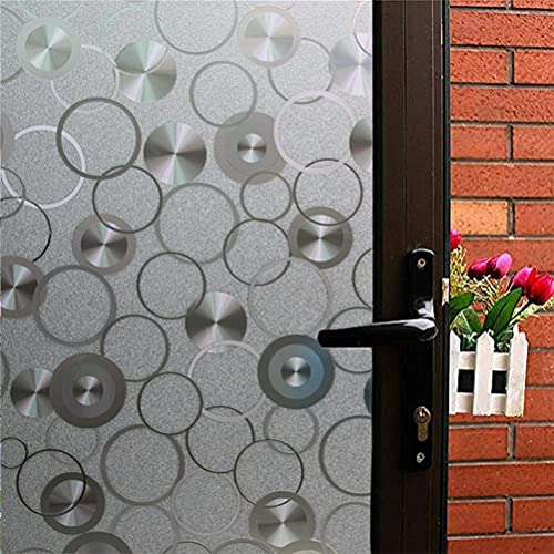 Image of SUNBIRD Window Film Privacy Colorful Window Sticker, Decorative Window Vinyl, Adhesive Home UV Blocking, Heat Insulation Static Cling for Bathroom Office (24 X 147 INCHES, Diamond Rings)