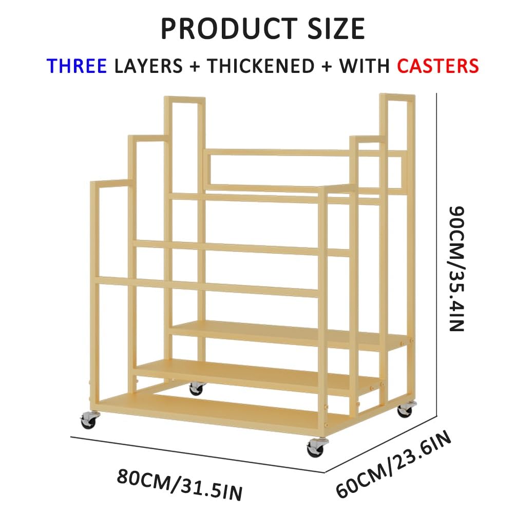 Cesta de soporte para esterilla de yoga, carrito de almacenamiento grande con ruedas, organizador de rodillos de espuma, estante comercial para gimnasio/estudio de yoga con capacidad para 30