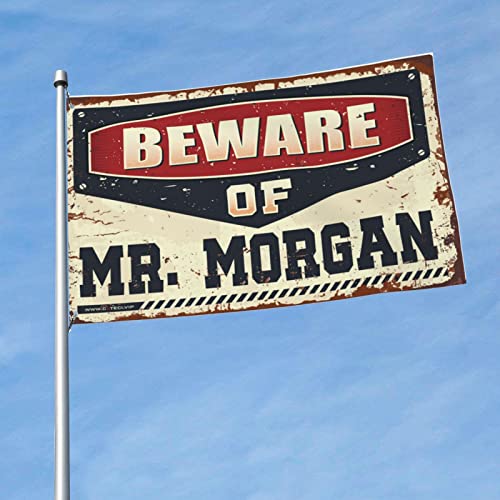 Drapeau Méfiez-vous de Mr. Morgan pour Man Cave et Décoration Extérieure