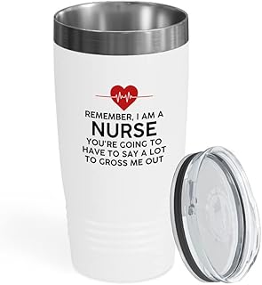Nurses White Viking Tumbler 20oz - Remember, I am A Nurse - Registered Nursing Graduate Pediatric Assistant Job RN Emergency Room Thank You