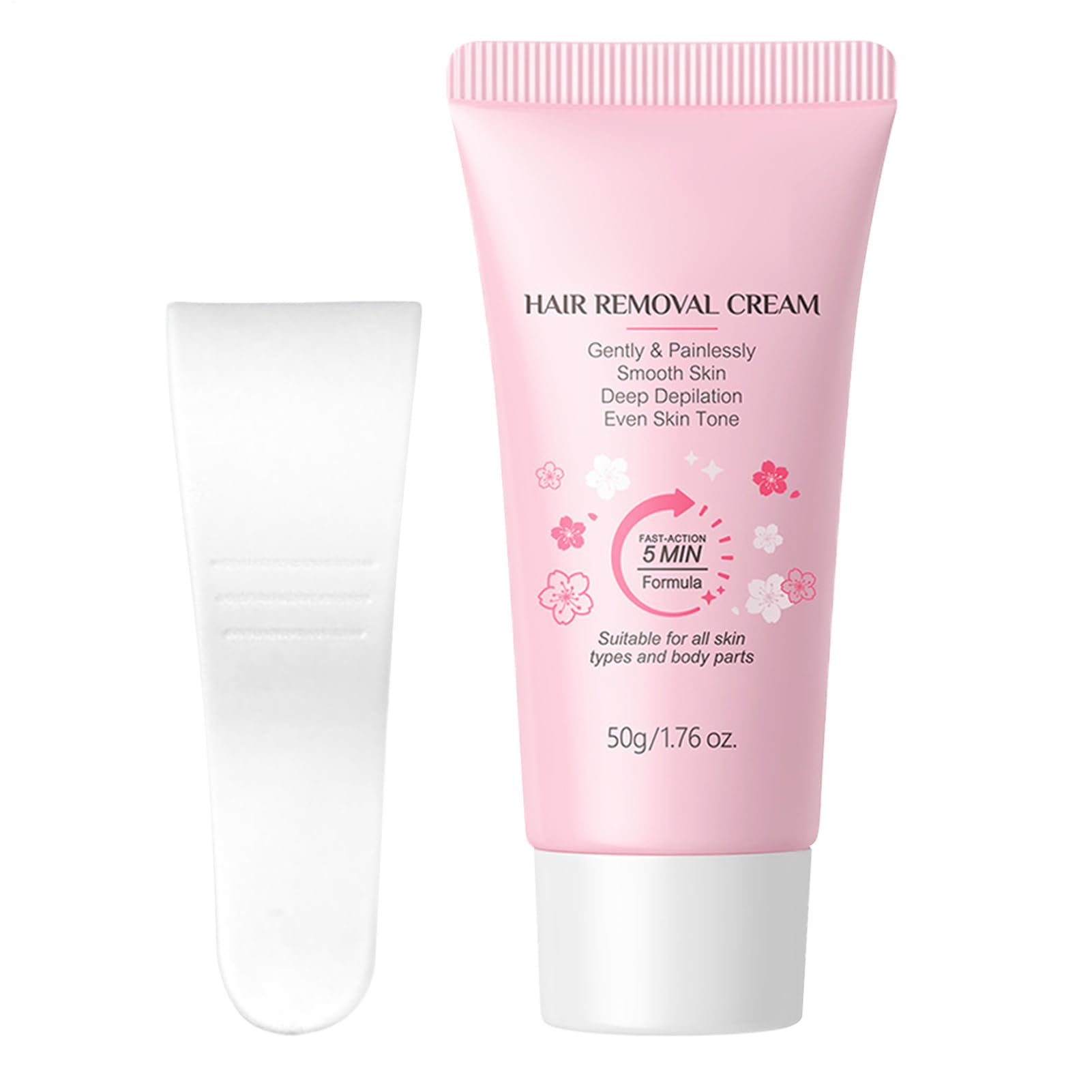 Hair Removal Cream, With 5min Fast Action Formula, 50g, Moisturizing Hair Removal Cream, Underarm Depilation Lotion, Gently And Painlessly, For Underarm Back Leg Facial Upper Lip