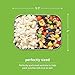 LunchBots Small Protein Packer Bento Box - Extra Small Divided Stainless Steel Snack Container - 4 Sections for 1-2oz of Nuts, Meat, Cheese, Finger Foods - Dishwasher Safe - Stainless Lid
