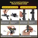 Defurhome Super Bright Bike Light Set, Powerful LED USB Rechargeable Front Headlight and Back Taillight, 2000mah Lithium Battery, Waterproof, 4 Lighting Modes Mountain Road Bicycle Lights - 8
