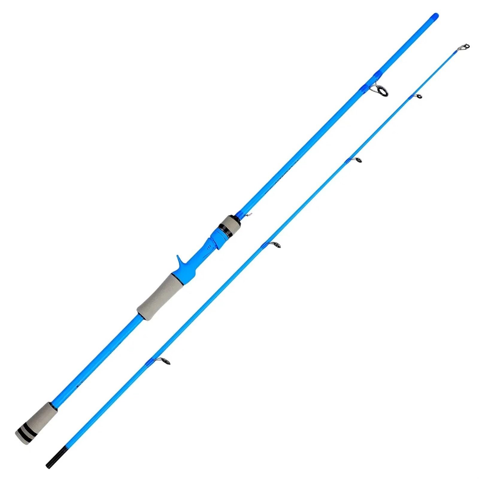 Canne A Coup Canne à pêche en Fiber de Carbone 1.8m 1.65m, Poids du leurre 5-30g, matériel de pêche Spinning et Casting Canne à Pêche(Blue Casting,1.65M)