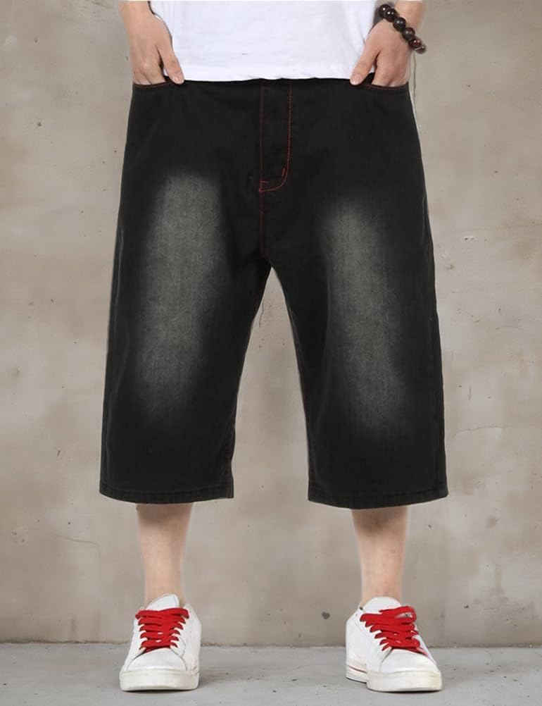 Kinghua Baggy Jean Shorts for Men Casual Loose Fit Hip Hop Denim Shorts - Image 6