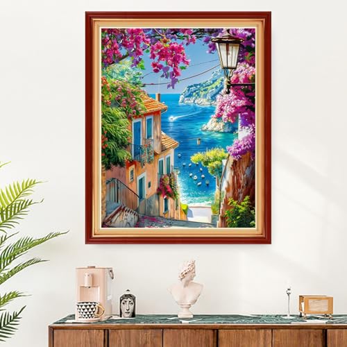 Image of Funart Stamped Cross Stitch Kits for Beginners Full Range of Cross Stitching Preprinted Embroidery Kits for Adults, 11CT Embroidery Pattern Needlepoint Kits- (ArtColors32)