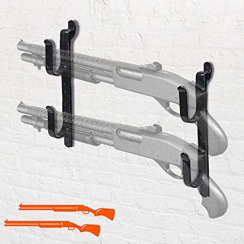 Gun Rack 14"/ REAL METAL / Durable Gun Rack Wall Mount for 2 Rifle/Shotgun, Truck Gun Rack, Gun Holder, Gun Wall Mount, Bow Holder Archery, Gun Mount, Rifle Rack, Wall Gun Rack, Shotgun Wall Mount
