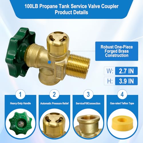 Durable Brass Propane Tank Adapter Coupler