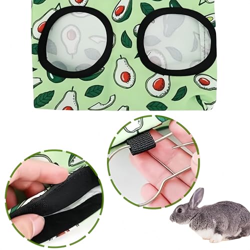 Heubeutel für Kaninchen, WizeFolk Tasche für Heufutterstation, Heu-Tasche für Meerschweinchen, Tasche, hängendes Heu, Futtertasche für Meerestier, kleines Futterhaus