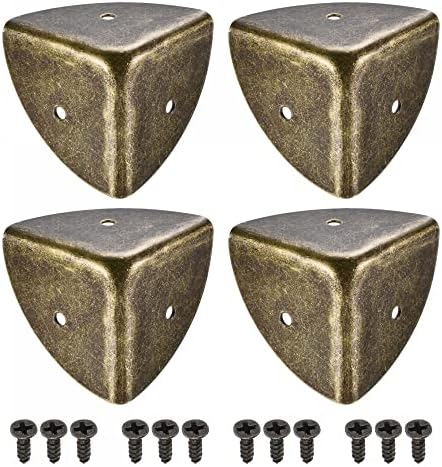 Lot 12 Coins De Protection Métal Vintage 20x20x20 Mm – Protecteurs D'Angle Pour Boîtes, Coffres, Meubles En Bois
