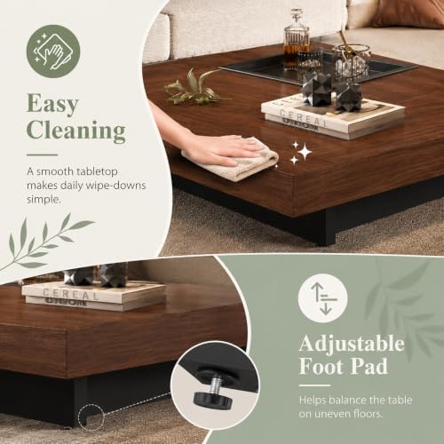 Table basse rectangulaire table de salon bois massif meuble bas long 120cm