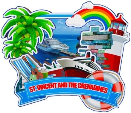 St. Vincent and The Grenadines St. Vincent and The Grenadines Magnet Fridge Magnet Wooden 3D Landmarks Travel Collectible Souvenirs Decoration Handmade -4921 image 5