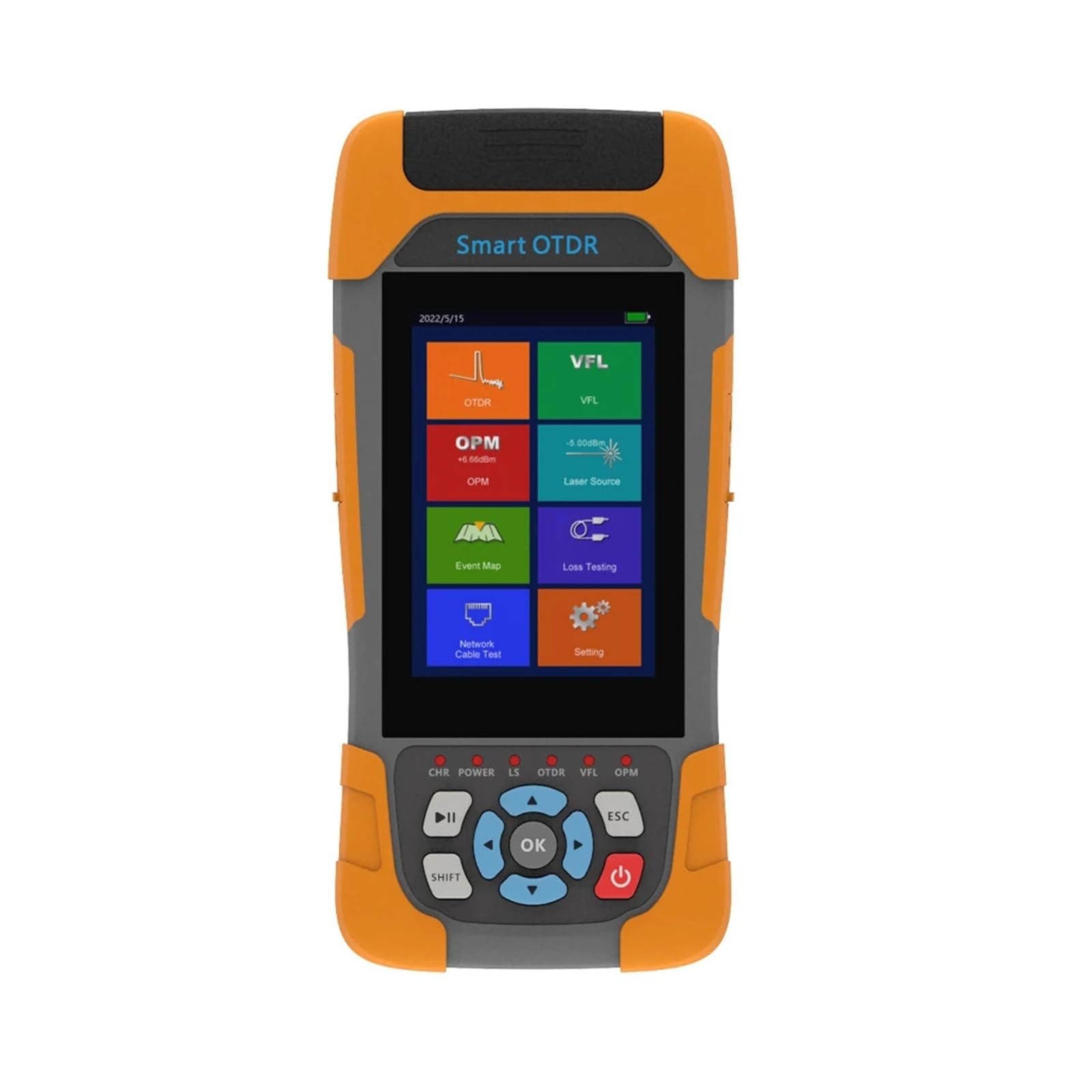Reflectómetro HJ1000 Mini OTDR 1310nm 1550nm 1610nm 1625nm con pantalla táctil, mapa de eventos, probador OPM VFL RJ45 Fácil de leer(1310nm (APC))