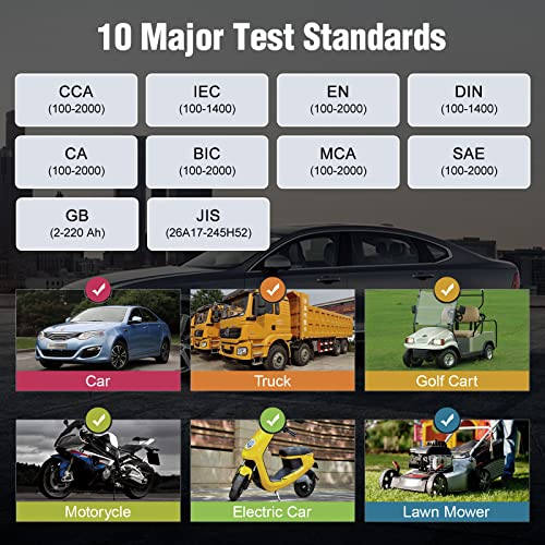 Obdresource 6V 12V 24V Automotive Battery Tester 3In1 Professional Digital Alternator Analyzer 100-2000 Cca Battery Load/Cranking/Charging System Test For Cars Motorcycles Trucks #TOP3