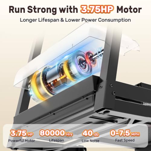 Image of 300 lbs Capacity Treadmill for Home, 3.5HP Folding Treadmill w / 71 Preset Workouts