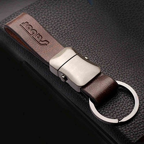 Ceinture clé de voiture homme cuir marron foncé porte-clé ceinture automobile