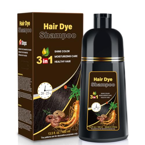 MOISTAR Dark Brown Hair Dye Shampoo for Gray Coverage