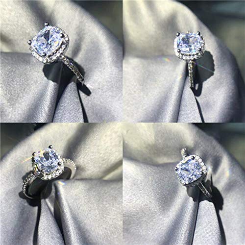 wangk CC anillos para las Mujeres S925 de Plata boda joyería fina Cubic Zirconia promesa accesorios de anillo de compromiso CC595