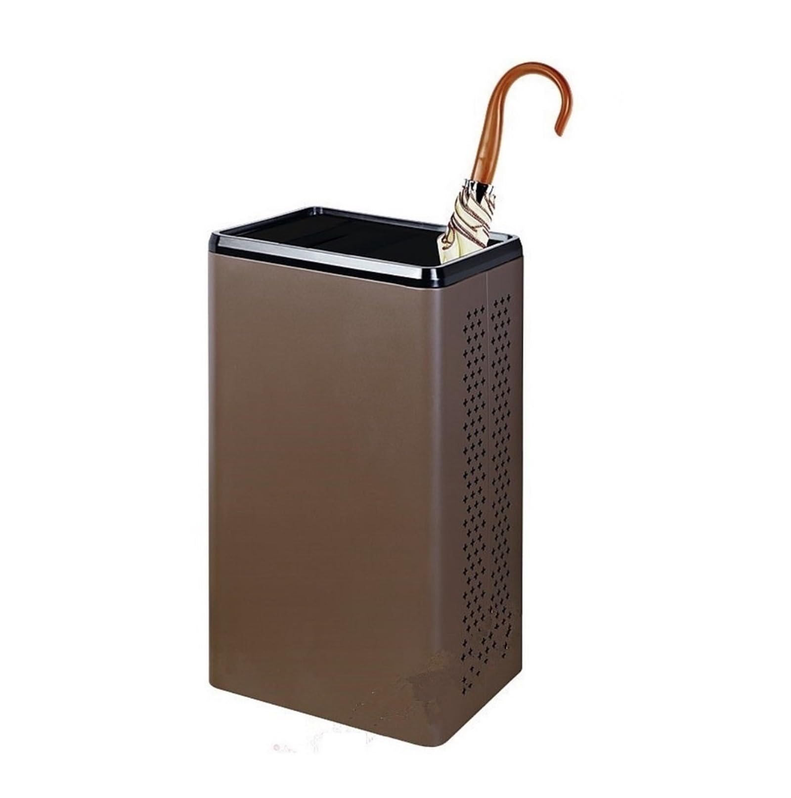 GHHVFEC Umbrella Bucket, Brown 35x28x68.5 cm, Stylish Storage for Supermarkets, Hotels, Home & Porch - Durable Design, Ideal for nizing and Decor.