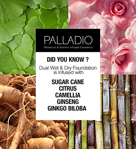 Palladio Dual Wet And Dry Foundation With Sponge And Mirror, Squalane Infused, Apply Wet For Maximum Coverage Or Dry For Light Finishing And Touchup, Minimizes Fine Line, All Day Wear, Laurel Nude #TOP5
