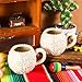 LemonRoad 2 Pack Mexican Pottery Mugs Mexican Coffee Mugs Ceramic Cups Parties Gifts for Drinking Coffee Hot Chocolate Agua De Horchata Café De Olla Pozole Champurrado Atole White Talavera Design 12oz