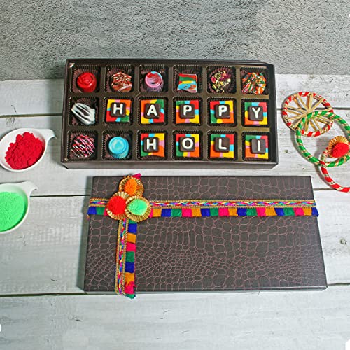 Image of Velvet Fine Chocolates Gift Hamper Pack with 18 Assorted Colourful Chocolates | Premium Gift Hamper for Family, Friends, Employees