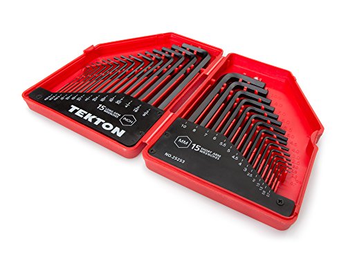 TEKTON Hex Key Wrench Set, 30-Piece (.028-3/8 in., .7-10 mm) | 25253