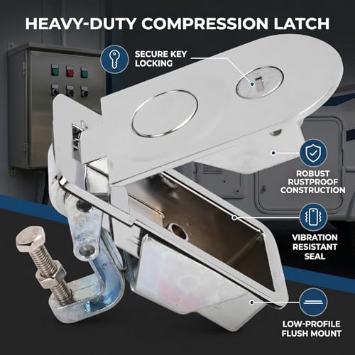 Loquet à compression réglable pour boîte de commande et armoire électrique - 6