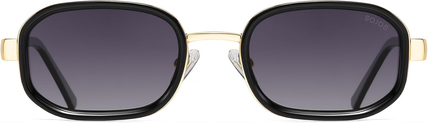 SOJOS Trendy Rectangle Polarized Sunglasses for Women Men,Retro Square Shades Chic Sun Glasses SJ1291 - Image 2