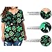 VOGRACE Plus Size St Patricks Day Shirt Women Fashion Clover Button Up Blouse Green SP004 24W