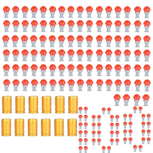 Image of 100 Quantity Plastic Bullets and 12 Quantity Plastic Bullet Shell only Suitable for Automatic Shell Ejection Toy Gun| Toy Guns not Included
