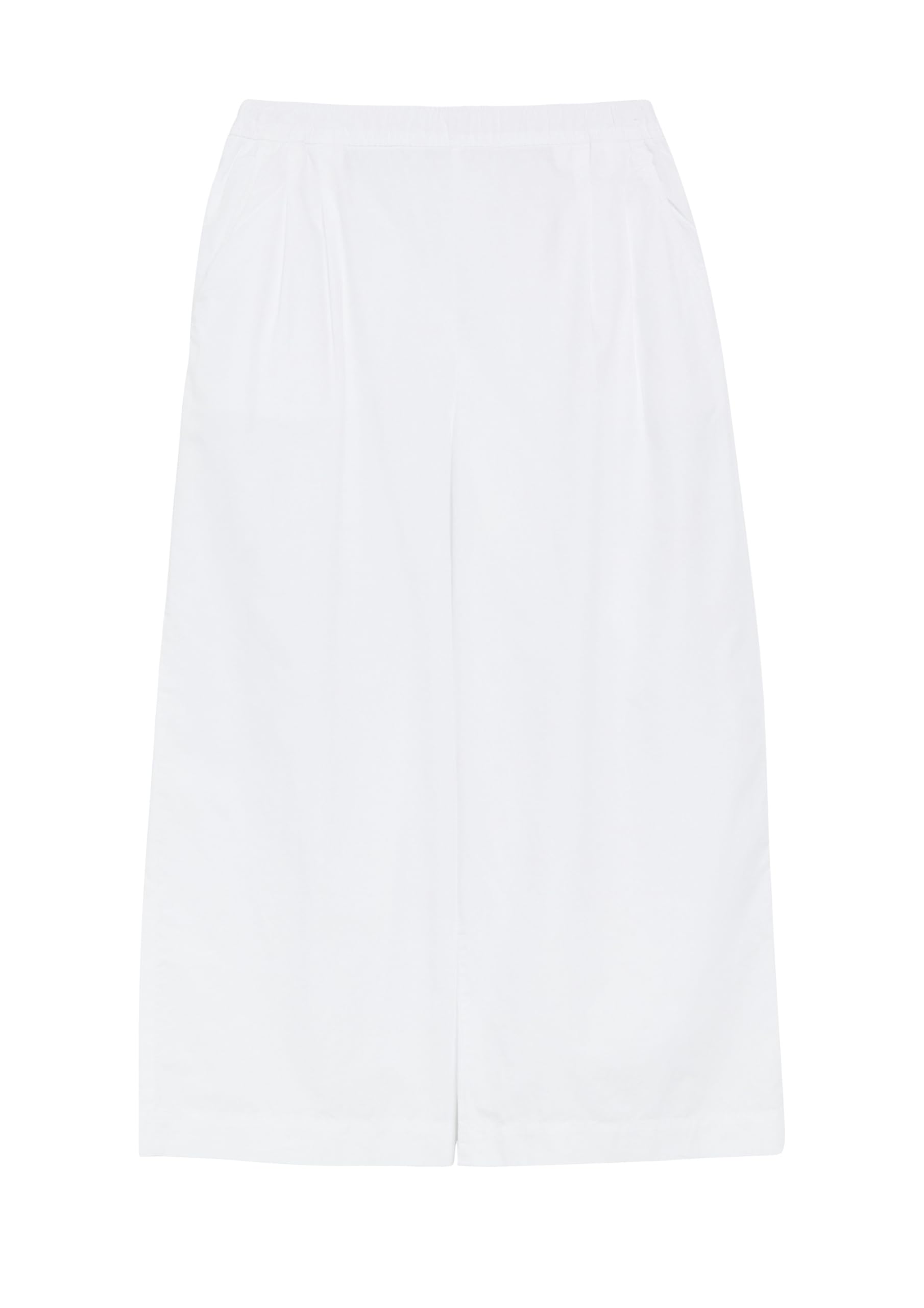 s.Oliver Damen Culotte – Mid Rise, Wide Leg, Popeline, Uni, mit Falten und Taschen