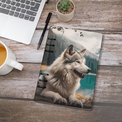 Carnet de notes A5 loup pour le bureau, l'écriture créative et le quotidien - 4