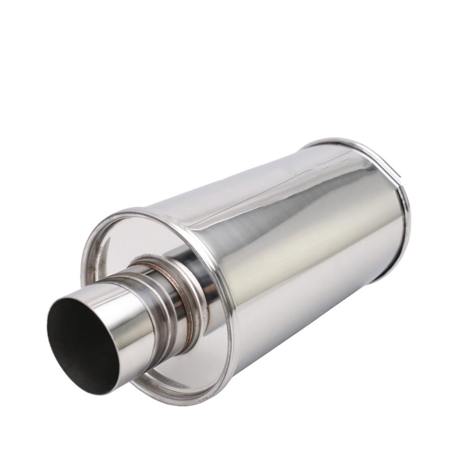 Car Silencer Średnica rury wydechowej samochodu 63 mm Wlot 127 Korpus Tłumik rezonatora wydechu ze stali nierdzewnej