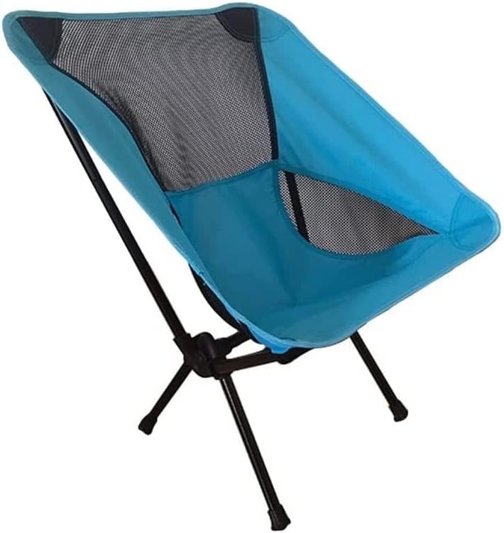 Portable Folding Chair Beach Fishing Seat Folding Chair Ultralight Outdoor Folding Camping Chairs Moon Chair Compression Resistance Adjustable Folding Chair(B)