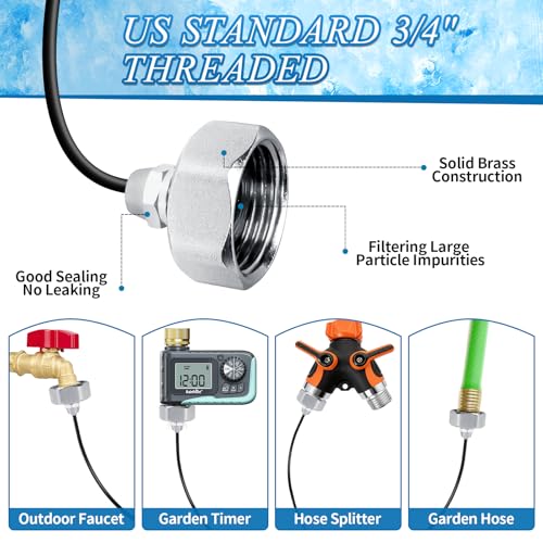 Image of AC Condenser Misting Cooling System Includes Water Filter Cutter, Air Conditioner Cooler System Evaporative Cooling Kit for Residential AC Units, Sun-Exposed Condensers&High-Temperature Climate Homes