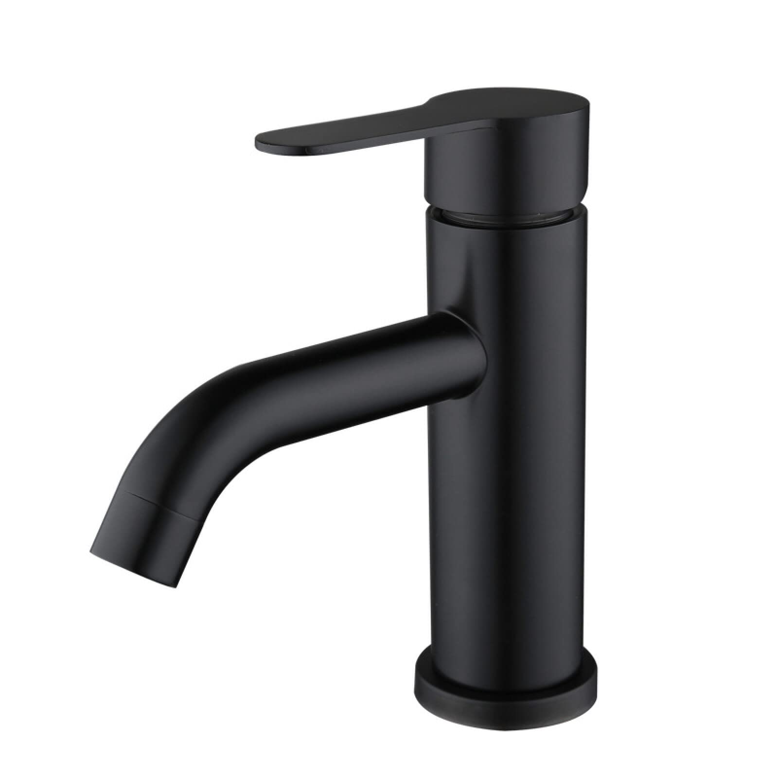 Mitigeur de lavabo en acier inoxydable noir mat au design épuré