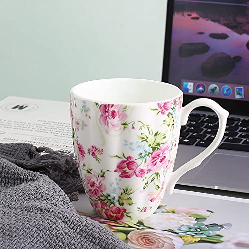 Mailandy Cute Coffee Mugs For Women Cute Mugs Bone China Flora Coffee Mug Teacups For Mon Women Birthday Gifts Christmas Gifts #TOP5