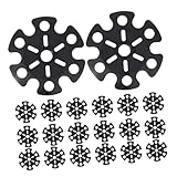 BESPORTBLE 20 Piezas Unidades Cestas para Bastones Trekking Nieve Copo Antideslizantes con Protección para Punta Soporte Estable Senderismo Invierno Resistente y Ligero para Caminatas