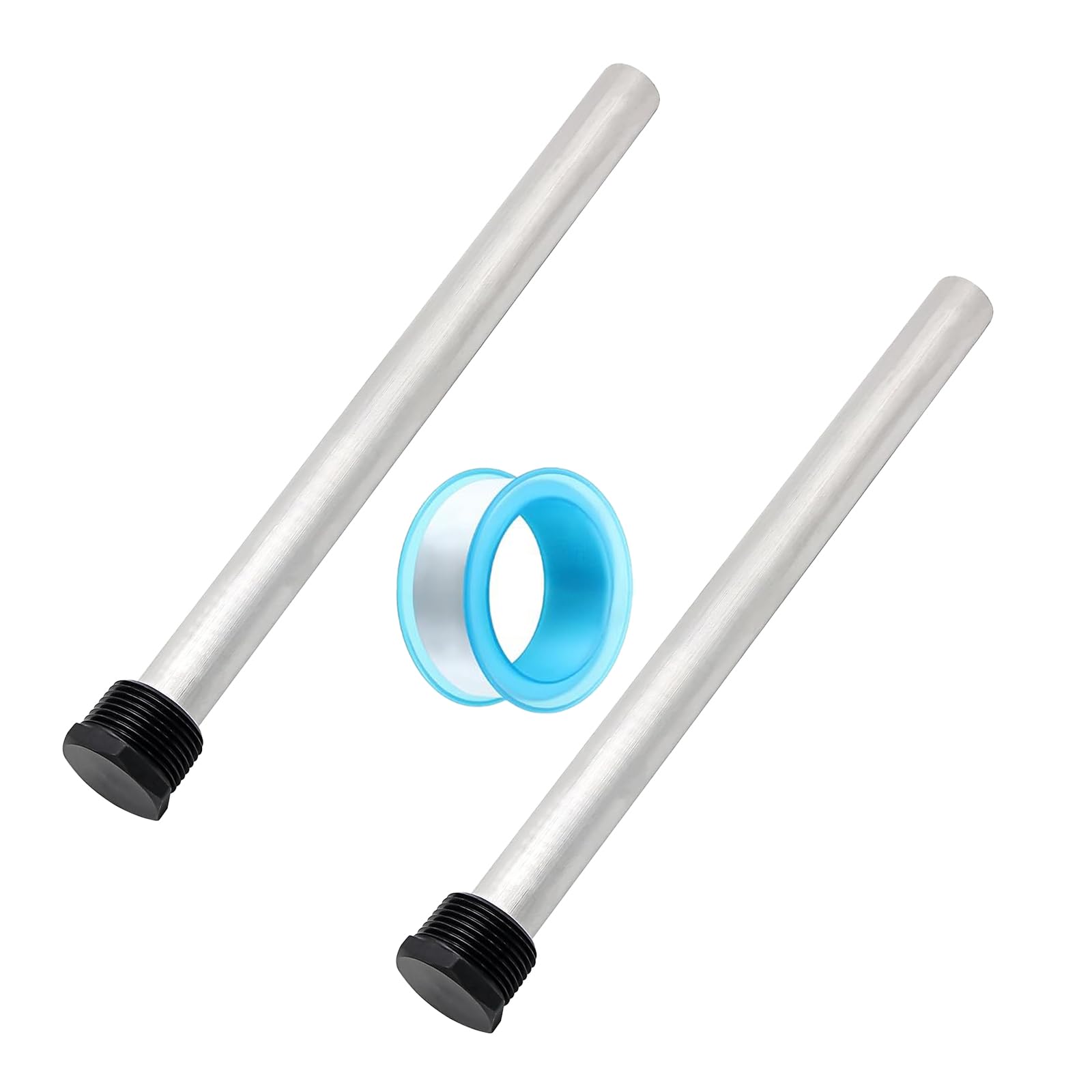 Anodo di magnesio per scaldabagno NPT da 11,4 x 1,2 cm, compatibile con modelli Atwood e Do-metic per serbatoio dell'acqua calda per camper, rimorchi, confezione da 2 con nastro PTFE