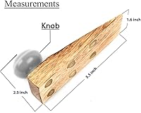 Vista 8 de Indian Shelf Tope de puerta de madera Cuña multicolor hecha a mano Tope de puerta floral para el hogar (5.5 in, 1 unidad)